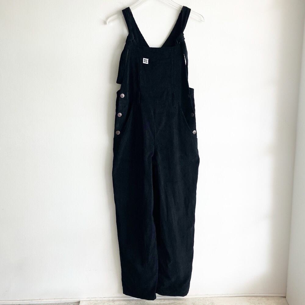 Lucy and Yak Corduroy Overalls Adult Sz XS 30" Black Gender Neutral Unisex
